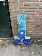 Mozaïek Tuinbeeld in diverse blauwtinten - 75x40cm Kunstwerk, Antiek en Kunst, Ophalen