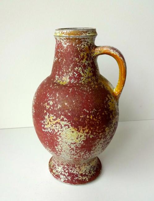 Keramiek vaas roodbruin met beige DOK Milsbeek 3180-k, Antiek en Kunst, Antiek | Keramiek en Aardewerk, Ophalen of Verzenden