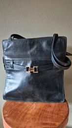 Momini blauw volledig leren schoudertas handtas, Overige merken, Gebruikt, Blauw, Ophalen of Verzenden