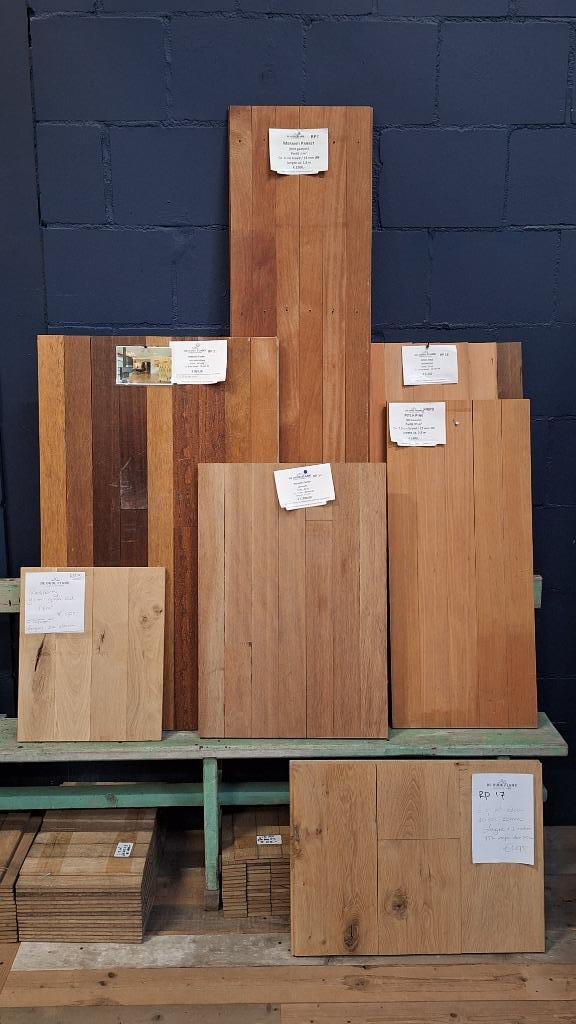 Rest partij meranti planken vloer 21,5 m 2, Hobby en Vrije tijd, Overige Hobby en Vrije tijd, Gebruikt, Ophalen