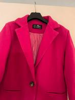 Fuchsia Winterjas met zwarte knopen, Maat 38/40 (M), Ophalen of Verzenden, Zo goed als nieuw, Roze
