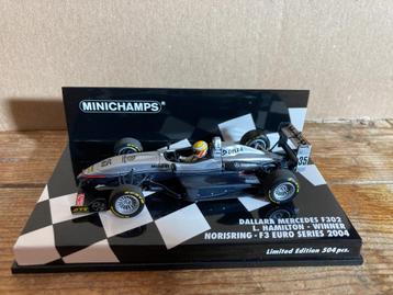 ✅ Lewis Hamilton 1:43 Winner Norisring F3 2004 Mercedes F302 beschikbaar voor biedingen