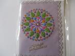 nr 25 pergamano mandala felicitatie kaart, Ophalen of Verzenden, Nieuw, Overige thema's