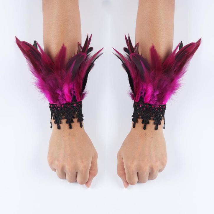 Roze veren dames handschoenen victoriaanse burlesque punk, Kleding | Dames, Mutsen, Sjaals en Handschoenen, Nieuw, Handschoenen