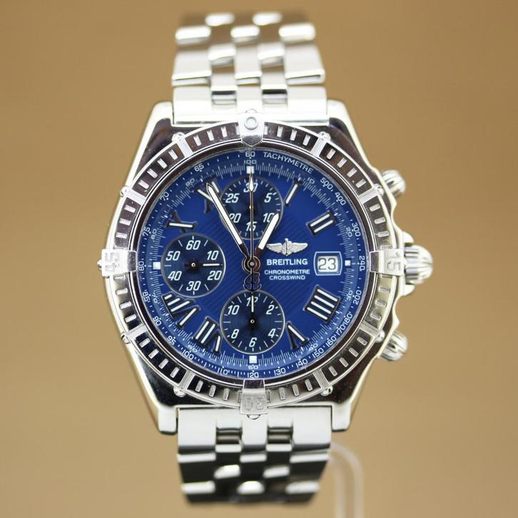 Breitling Crosswind A13355 Full Set, Sieraden, Tassen en Uiterlijk, Horloges | Heren, Gebruikt, Polshorloge, Breitling, Staal