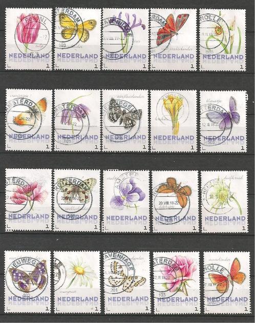 4 sets Vlinders en Bloemen Janneke Brinkman O. ADV. no.10 R., Postzegels en Munten, Postzegels | Nederland, Gestempeld, Na 1940