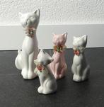 Vintage kattenbeeldjes poezenbeeldjes kitsch stoffen bloemen, Verzamelen, Poppetjes en Figuurtjes, Gebruikt, Ophalen of Verzenden