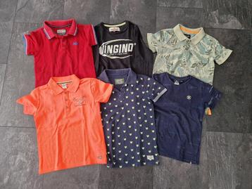 6 Polo's / Truitjes maat 128 beschikbaar voor biedingen