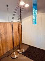 Staande leeslamp 2x voor naast bank dimbaar, Ophalen, Zo goed als nieuw, Glas, 150 tot 200 cm