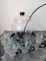 Zeer fraaie kristallen art deco punch bowl set, Ophalen, Zo goed als nieuw
