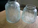 2 glazen vazen, ijsblauw, Ophalen, Overige kleuren, Minder dan 50 cm, Glas