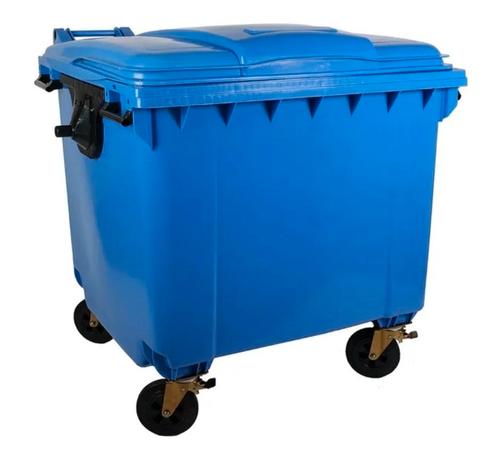 3 x Blauwe rolcontainer 1100L nieuw, Huis en Inrichting, Woonaccessoires | Prullenbakken, Zo goed als nieuw, Kunststof, Minder dan 50 cm