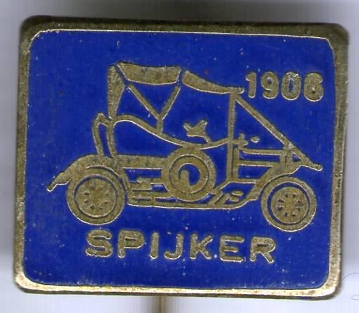 Spijker 1906 blauw email op zilverkl auto speldje ( D_044 ), Verzamelen, Verzenden, Nieuw, Transport, Speldje of Pin