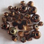 Brons kleur glas kralen en bloem hanger 8-25 mm a, Verzenden, Nieuw, Kraal