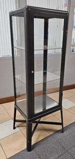 Vintage Look Vitrinekast ZGAN, Ophalen, Met deur(en), 100 tot 150 cm, Vintage