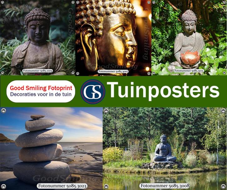 Tuinposters Buddha op ieder gewenst formaat, Tuin en Terras, Tuinwanddecoratie, Nieuw, Verzenden