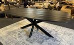 Eettafel Deens ovaal 160cm Zwart Direct/Leverbaar E-6050, Nieuw, Mwonenenslapen@ziggo.nl, 150 tot 200 cm, Ovaal