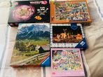 5 Puzzels - Wasgij, Ravensburger - 1000 Stukjes, Hobby en Vrije tijd, Denksport en Puzzels, Verzenden, Zo goed als nieuw, Legpuzzel