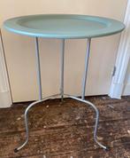 Tafel groen (inklapbaar), Huis en Inrichting, Tafels | Sidetables, Ophalen, Kunststof, Rond, Zo goed als nieuw
