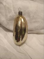 B238 oude Russische kerstbal geel courgette, 8 cm, Diversen, Kerst, Ophalen of Verzenden, Gebruikt