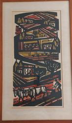 Akke Sins Lithographie Ploegende boer, Antiek en Kunst, Kunst | Litho's en Zeefdrukken, Ophalen of Verzenden