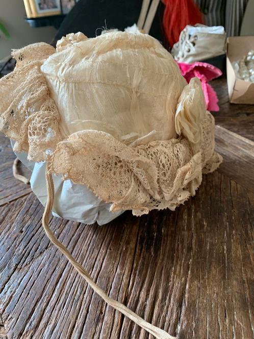 Frankrijk brocante bonnet, Antiek en Kunst, Antiek | Kleding en Accessoires, Dames, Ophalen of Verzenden