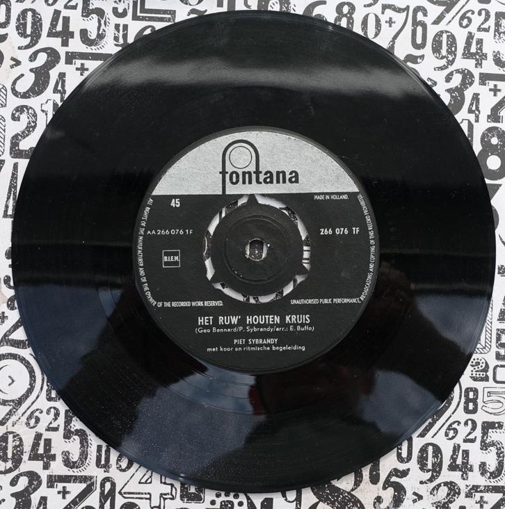 piet sybrandy - het ruw houten kruis, Cd's en Dvd's, Vinyl Singles, Single, Religie en Gospel, 7 inch, Ophalen of Verzenden