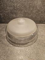 Vintage glazen koekschaal, Ophalen of Verzenden