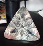 glazen presse papier met bloem, Ophalen of Verzenden