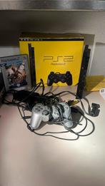 PlayStation 2 in doos compleet met controller 8MB, Verzenden, Zo goed als nieuw, Zwart, Met 1 controller