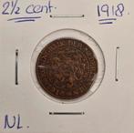 Nederland  2 1/2 cent 1918, Postzegels en Munten, Munten | Nederland, Ophalen, Koningin Wilhelmina