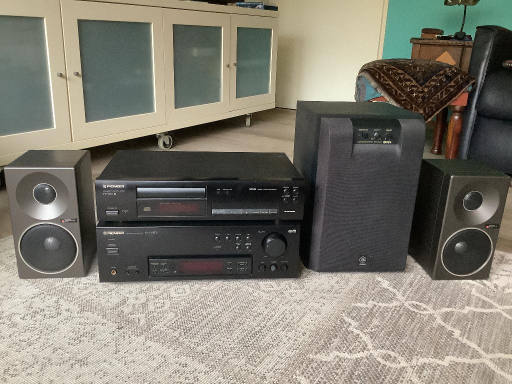 HIFI set Pioneer Versterker en CD, Yamaha/Technics box set, Audio, Tv en Foto, Stereo-sets, Gebruikt, Cd-speler, Tuner of Radio
