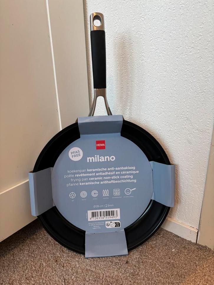 Nieuwe Koekenpan - Keramische Anti-aanbaklaag 28cm, Huis en Inrichting, Keuken | Potten en Pannen, Nieuw, Koekenpan of Braadpan