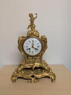 Bronzen antieke pendule met putti, Ophalen of Verzenden