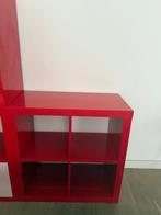 Ikea Kallax kast red 76.5 cm x 76.5 cm, Ophalen, Gebruikt, 50 tot 100 cm, Minder dan 100 cm