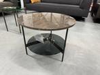 Showmodel Leolux Tampa Salontafel grijs Design Tafel Glas, Ophalen of Verzenden, Nieuw, Glas