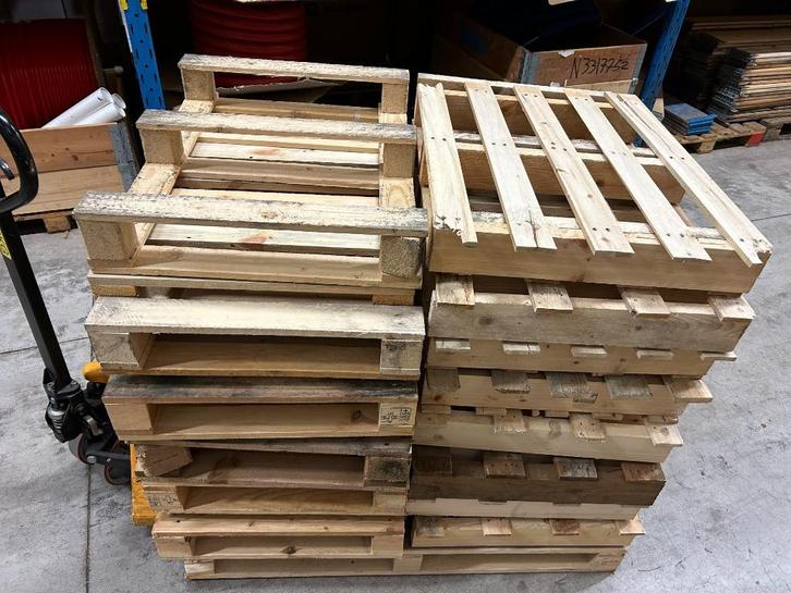 Blok pallets diverse maten, Doe-het-zelf en Verbouw, Hout en Planken, Gebruikt, Pallet, Overige houtsoorten, 300 cm of meer, 50 mm of meer