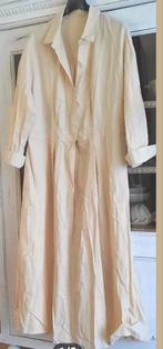 Nieuwe zandkleur 100% katoen lange safari 🦒🦓🐆 jurk 44-46, Verzenden, Beige, Maat 46/48 (XL) of groter, Nieuw