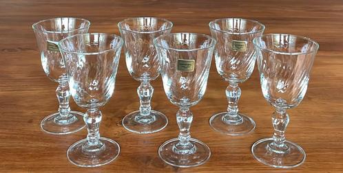 6 Luminarc Angelique swirl wijnglazen, Verzamelen, Glas en Borrelglaasjes, Zo goed als nieuw, Overige typen, Ophalen of Verzenden