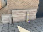 Set eettafel en salontafel melamine, Ophalen, Gebruikt, 50 tot 100 cm, Vijf personen of meer