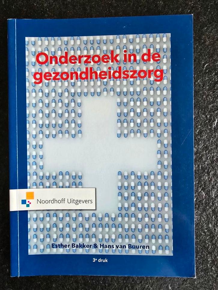 Esther Bakker - Onderzoek in de gezondheidszorg, Boeken, Gezondheid, Dieet en Voeding, Zo goed als nieuw, Ophalen of Verzenden