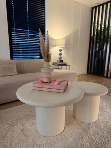 MORTEX salontafel rond - nieuw - set 70 x 70 cm / 50 x 50 cm beschikbaar voor biedingen