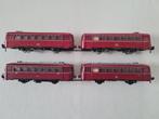 4-delige Fleischmann H0 railbus 4400 Br798/Br998, Hobby en Vrije tijd, Gebruikt, Gelijkstroom, Fleischmann, Wagon