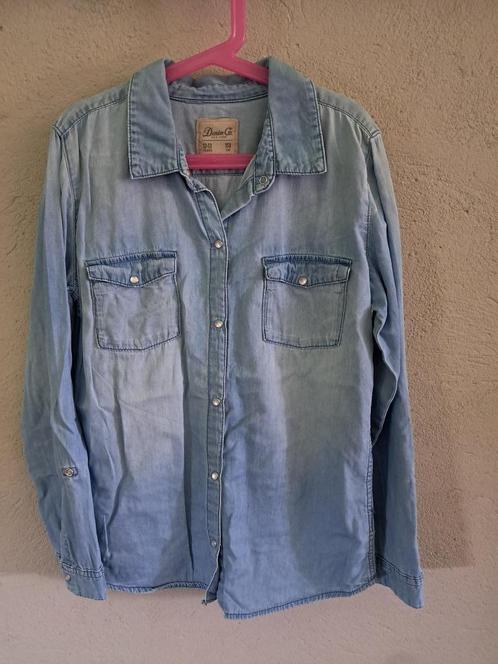 Leuke spijkerblouse maat158, Kinderen en Baby's, Kinderkleding | Maat 158, Gebruikt, Jongen of Meisje, Overhemd of Blouse, Ophalen of Verzenden