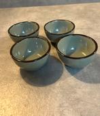 4 kleine groene schaaltjes Blokker Ceramics servies, Huis en Inrichting, Keuken | Servies, Ophalen, Zo goed als nieuw, Overige stijlen