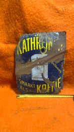 Heel oud bol emaille bord Smaakt Als Koffie, Ophalen of Verzenden, Zo goed als nieuw, Reclamebord