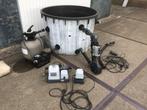 Hottub met elektrische verwarming en zandfilter zout water, Ophalen, Gebruikt, Rond, Minder dan 200 cm