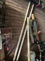 2x rechte oude trapleuningen 3.10 m, Doe-het-zelf en Verbouw, Ladders en Trappen, Ophalen, Gebruikt, Ladder, 2 tot 4 meter