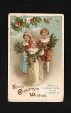 Prachtige ansicht kinderen kersttakken B17-27, Ophalen of Verzenden, Voor 1920, Gelopen, Kinderen