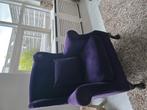 Paarse velours oren fauteuil, Huis en Inrichting, Ophalen, Gebruikt, Eenpersoons, 90 cm